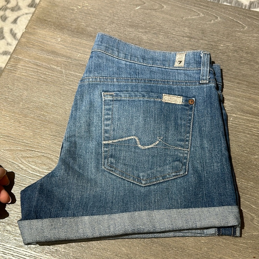 7 for all mankind denim shorts